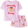 image:imageThe Childrens Place Girls Sleeve Top and Shorts2 Piece Pajama SetPancake Society