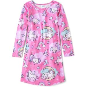 image:imageThe Childrens Place Girls Long Sleeve NightgownNeon Peony Unicorn