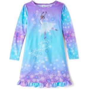image:imageThe Childrens Place Girls Long Sleeve NightgownPlum Princess Ballet