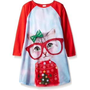 image:imageThe Childrens Place Girls Long Sleeve NightgownTomato 91446 91446