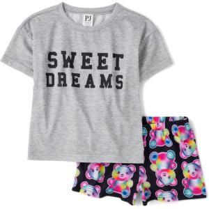 image:imageThe Childrens Place Girls Short Sleeve Top and Shorts2 Piece Pajama SetGummy Bears