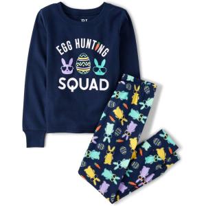 image:imageThe Childrens Place Long Sleeve Sibling Matching Easter PajamasNavy Egg Hunting Squad
