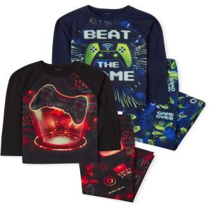 image:imageThe Childrens Place boys Long Sleeve Top and Pants 2 Piece Pajama SetBeat the Game 2pack