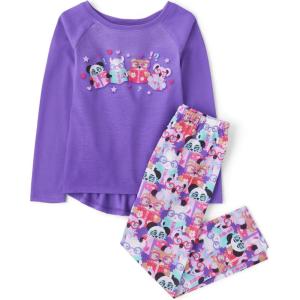 image:imageThe Childrens Place girls Long Sleeve Top and Pants2 Piece Pajama SetReading Buddies