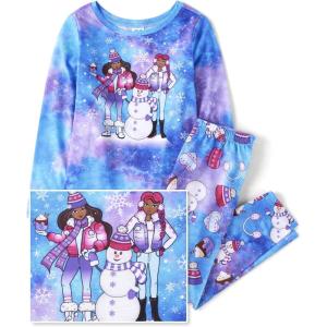 image:imageThe Childrens Place girls Long Sleeve Top and Pants2 Piece Pajama SetWinter Snow