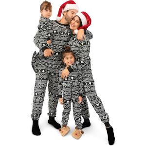 image:imageThe Childrens Place unisexbaby Family Matching Christmas and Holiday Pajama Sets CottonFairsile  Black