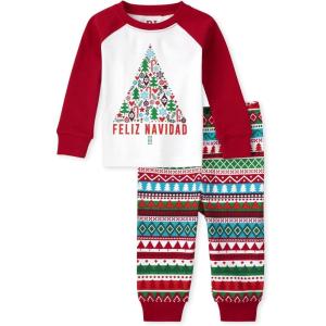 image:imageThe Childrens Place unisexbaby Family Matching Christmas and Holiday Pajama Sets CottonFeliz Navidad Tree