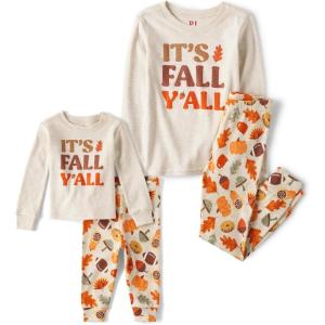 image:imageThe Childrens Place unisexbaby Family Matching Christmas and Holiday Pajama Sets CottonIts Fall Yall