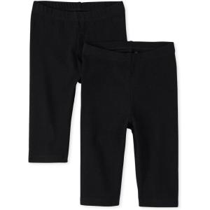 image:imageThe Childrens Place Baby Girls Capri Leggings 2 PackBlackBlack