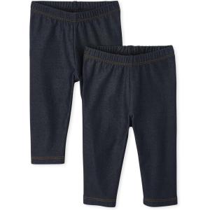 image:imageThe Childrens Place Baby Girls Capri Leggings 2 PackIndigoIndigo 2pack