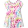 image:imageThe Childrens Placeand Toddler Girls Short Sleeve Fashion DressPink Tie Dye Swirl
