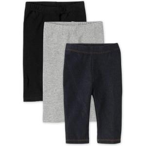 image:imageThe Childrens Place Baby Girls Capri LeggingsBlackSmoke GreyIndigo