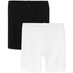 image:imageThe Childrens Place babygirls And Toddler Mix and Match Bike ShortsBlackWhite 2 Pack