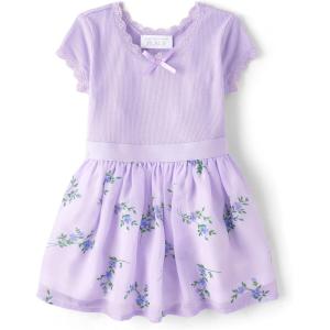 image:imageThe Childrens Placeand Toddler Girls Short Sleeve Fashion DressLoveable