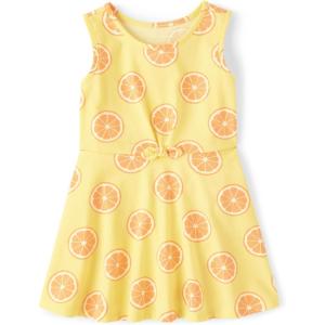 image:imageThe Childrens Placeand Toddler Girls Short Sleeve Fashion DressOrange Slices