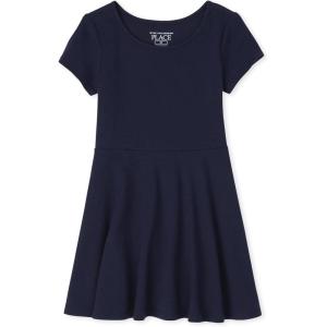 image:imageThe Childrens Placeand Toddler Girls Short Sleeve Fashion DressTidal Single