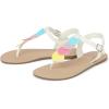 image:imageThe Childrens Place Girls TStrap SandalsWhite Multi Hearts