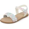 image:imageThe Childrens Place Girls Adjustable Ankle Strap Flat SandalsPastel Multicolor Braid