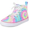 image:imageThe Childrens Place Girls Girls Casual Lace Up Hi Top SneakersTie Dye Swirl