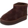 image:imageThe Childrens Place Girls Girls Mini Ankle Platform Boot Fauxfur LinedDk Brown