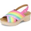 image:imageThe Childrens Place Girls Girls Open Toe Low Heel Clog SandalsRainbow Multi