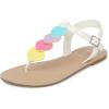 image:imageThe Childrens Place Girls TStrap SandalsWhite Multi Hearts