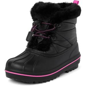 image:imageThe Childrens Place Girls Faux Fur Trim Winter Snow BootsBlack Toggle