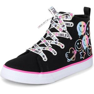 image:imageThe Childrens Place Girls Girls Casual Lace Up Hi Top SneakersDoodle Icons