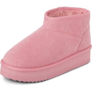 image:imageThe Childrens Place Girls Girls Mini Ankle Platform Boot Fauxfur LinedPink