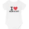image:imageThe Childrens Place Baby Short Sleeve 100 Cotton Onesie BodysuitsI Heart Mom and Dad