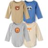 image:imageThe Childrens Place Baby Boys And Newborn Long Sleeve Bodysuits MultipacksCritter 4pack
