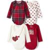 image:imageThe Childrens Place Baby Boys And Newborn Long Sleeve Bodysuits MultipacksRed Tartan 4pack