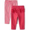 image:imageThe Childrens Place Baby Girls and Newborn Pull on PantsPink GinghamRuffle 2pack