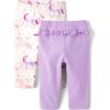 image:imageThe Childrens Place Baby Girls and Newborn Pull on PantsUnicornsPurple Ruffle 2pack