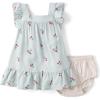 image:imageThe Childrens Place Baby Girls and Newborn Ruffle Dressy DressBlue Cherry