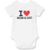 image:imageThe Childrens Place Baby Short Sleeve 100 Cotton Onesie BodysuitsI Heart Mom and Dad