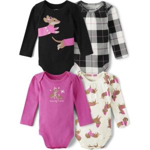 image:imageThe Childrens Place Baby Boys And Newborn Long Sleeve Bodysuits MultipacksFall Fushia 4pack