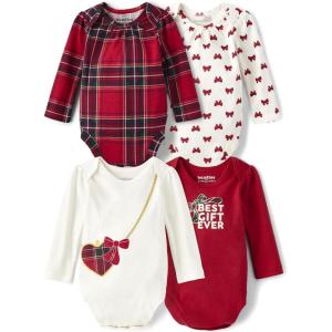 image:imageThe Childrens Place Baby Boys And Newborn Long Sleeve Bodysuits MultipacksRed Tartan 4pack