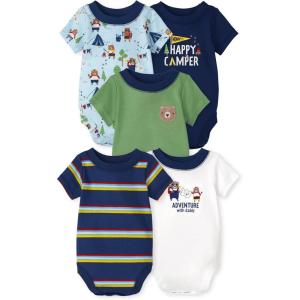 image:imageThe Childrens Place Baby Boys And Newborn Short Sleeve Bodysuits MultipacksCamper 5pack