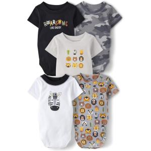 image:imageThe Childrens Place Baby Boys And Newborn Short Sleeve Bodysuits MultipacksJungle