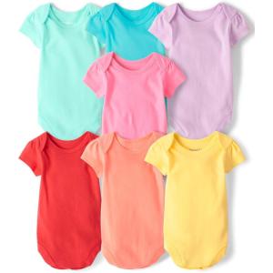 image:imageThe Childrens Place Baby Boys And Newborn Short Sleeve Bodysuits MultipacksPastel 7pack