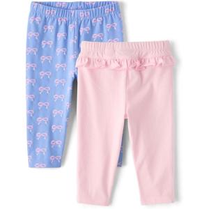 image:imageThe Childrens Place Baby Girls and Newborn Pull on PantsBowsPink Ruffle 2pack