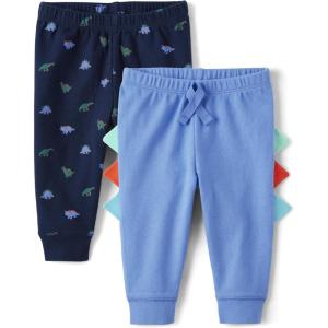 image:imageThe Childrens Place babyboys Cotton PantsBlue Dino 2pack