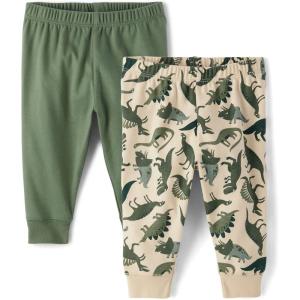 image:imageThe Childrens Place babyboys Cotton PantsDinoGreen 2pack