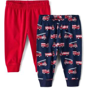 image:imageThe Childrens Place babyboys Cotton PantsFiretrucksRed 2pack