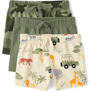 image:imageThe Childrens Place babyboys Cotton PantsSafari 3pack