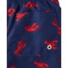 image:imageThe Childrens Place Boys Short Sleeve Rashguard and Swim Trunk 2piece SetLobsters