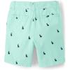 image:imageThe Childrens Place Boys Uniform Chino ShortsAqua Bunny Print