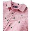 image:imageThe Childrens Place Mens Long Sleeve Button Up ShirtRed Tree Stripe Dad