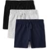 image:imageThe Childrens Place Baby and Newborn Cotton Pull on Everyday ShortsGreyNavyBlack 3pack